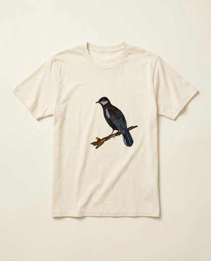 Product mockup: hand-painted Black Solitaire by Lilly Sylva