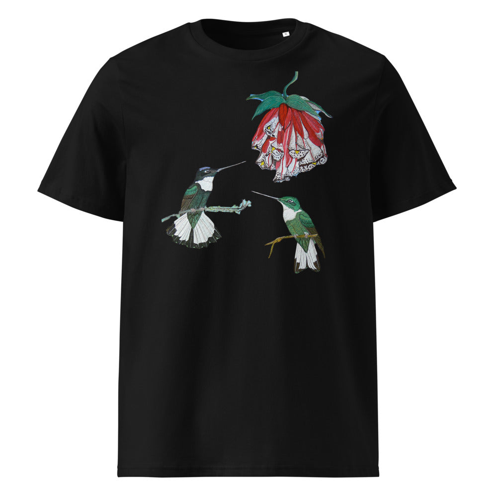 Collared Inca tee on Black, Printful mockup