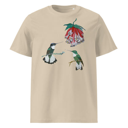 Collared Inca tee on Desert Dust, Printful mockup