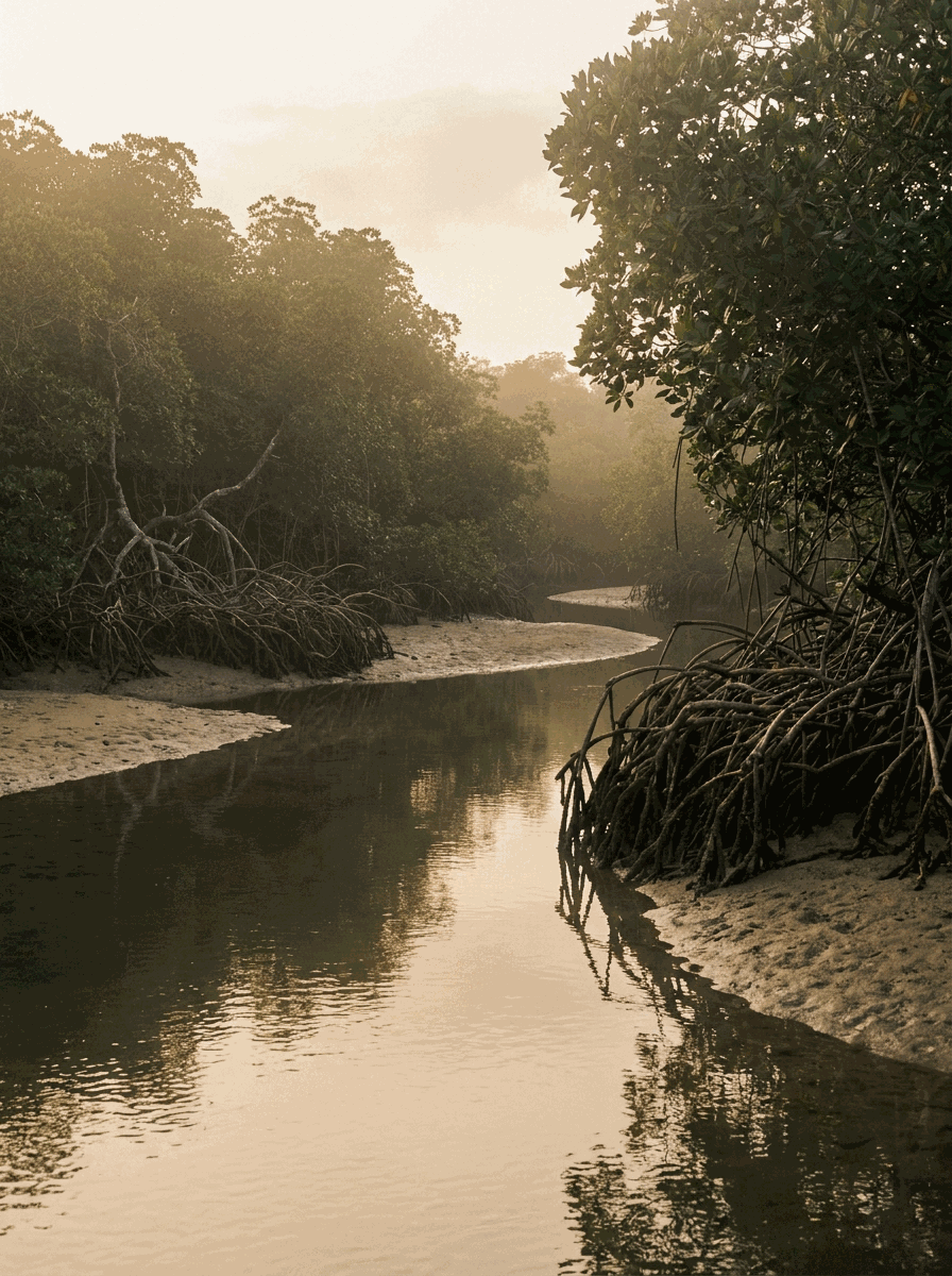 Mangrove estuary on the Pacific coast of Ecuador
